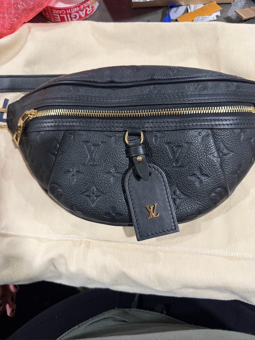Louis Vuitton High rise bum bag black